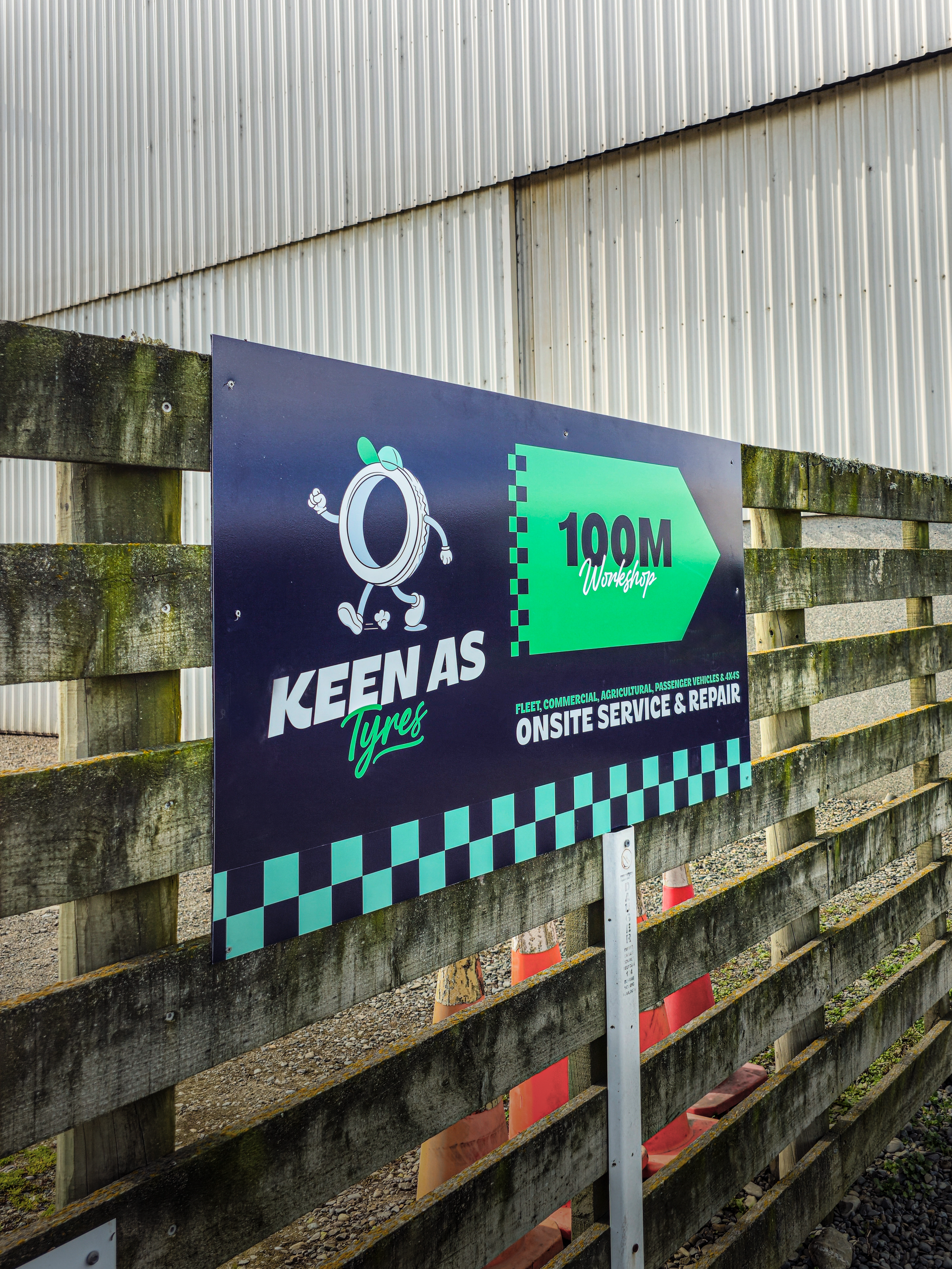 Keen As Tyres Site Signage Washdyke