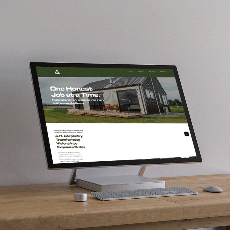 AH Carpentry Website Build Timaru