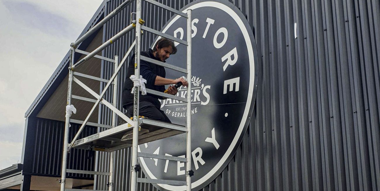 Barkers Geraldine Front Signage by Branded Kiwi Timaru