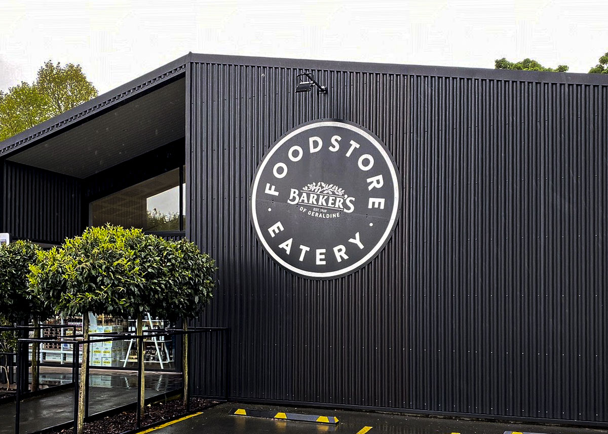 Barkers Foodstore Geraldine Signage by Branded Kiwi