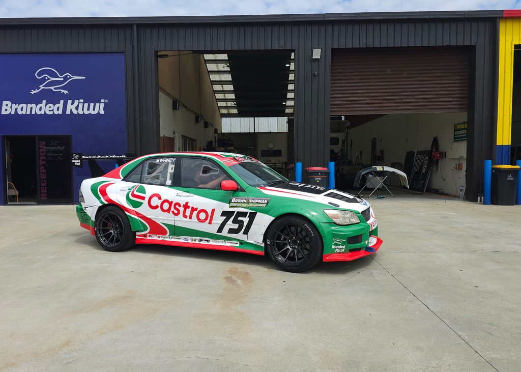 Peter Swaney's Altezza Castrol Race Car Livery Timaru New Zealand by Branded KiWI