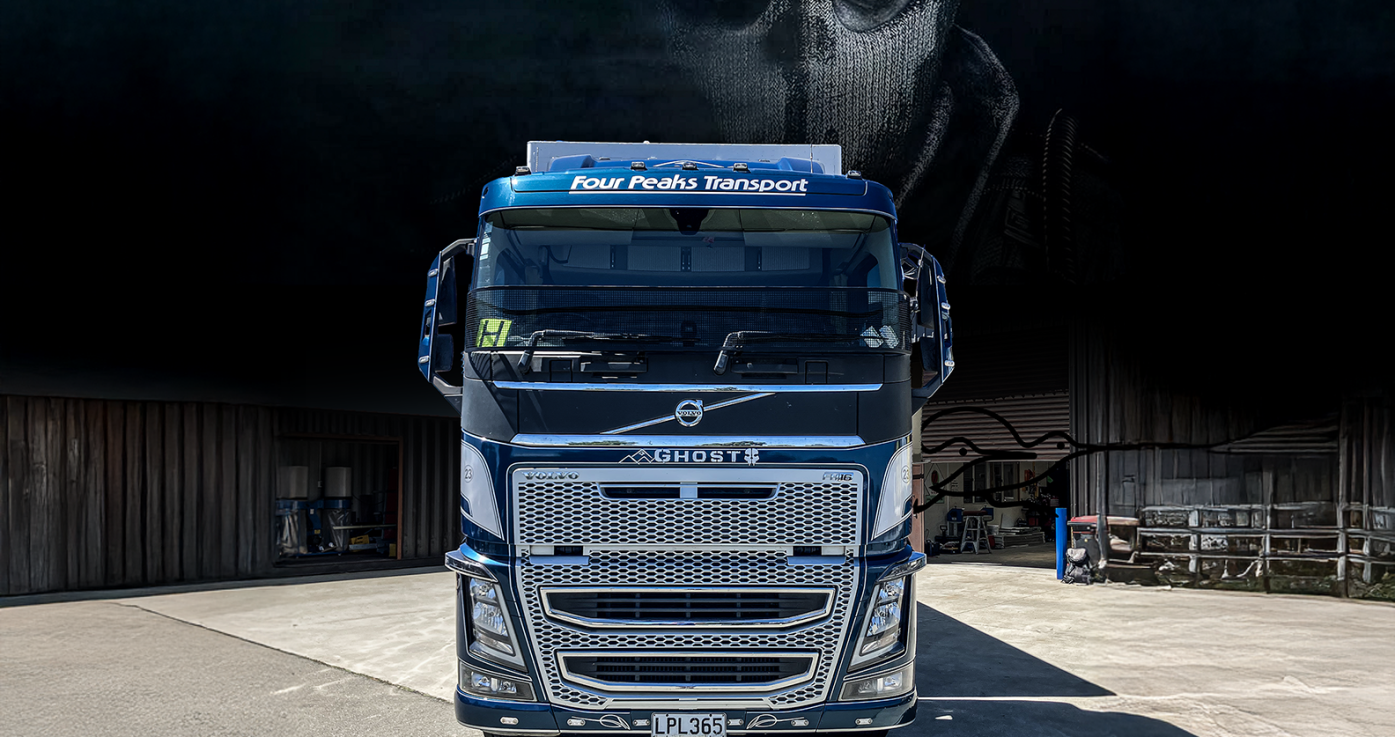 Four Peaks Transport truck wrap and graphics installed by Branded Kiwi Timaru