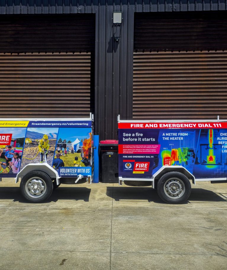 High visibility wrap for Fire and Emergency trailers, built for durability, clarity and real world use. Installed cleanly and built to last.