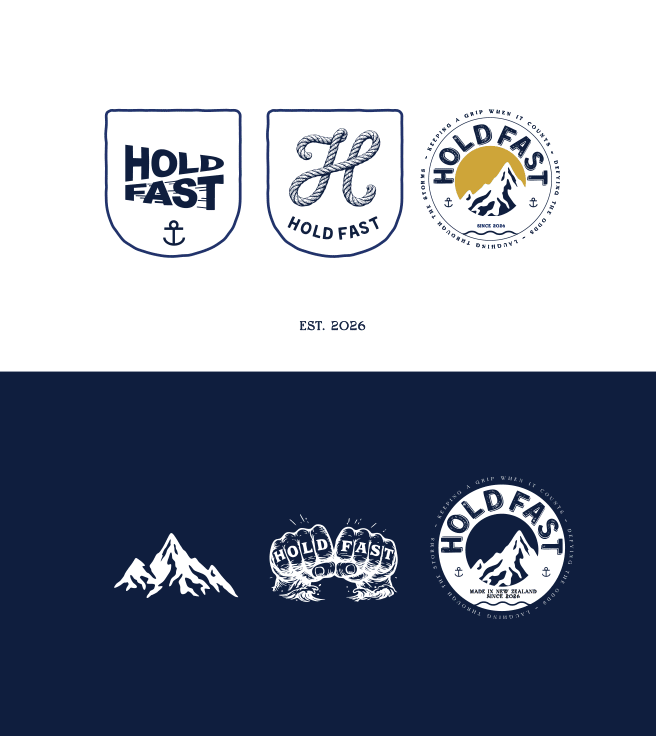 We developed the branding concept for our client from Geraldine, Hold Fast Rum, including the logo and overall visual direction. The project focused on creating a strong, distinctive identity that gave the brand a solid foundation and set the tone for future packaging and marketing.