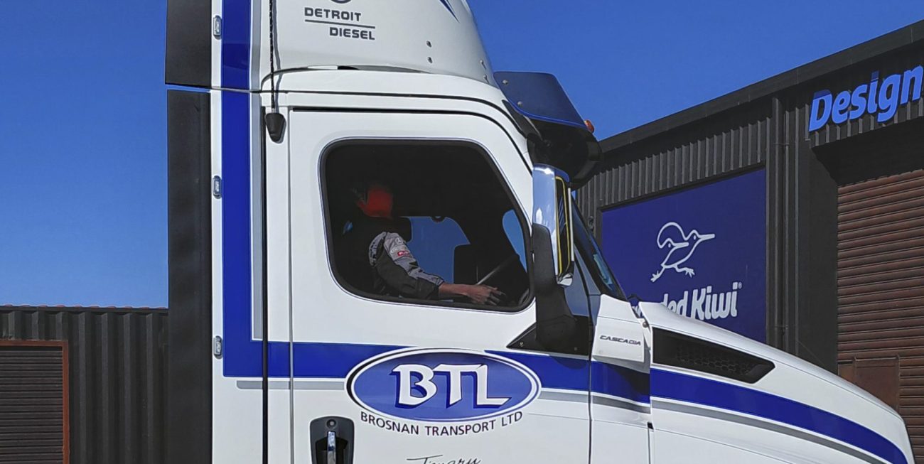 Brosnan Transport Truck Wrap by Branded Kiwi Timaru