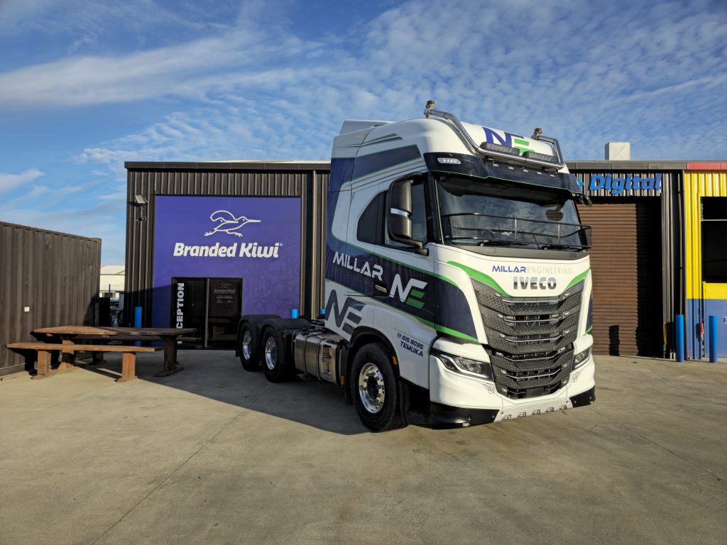 Millers Engineering Truck Wrap Designed and Installed by Branded Kiwi Timaru