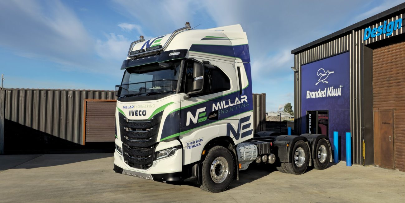 Millers Engineering Truck Wrap Designed and Installed by Branded Kiwi Timaru