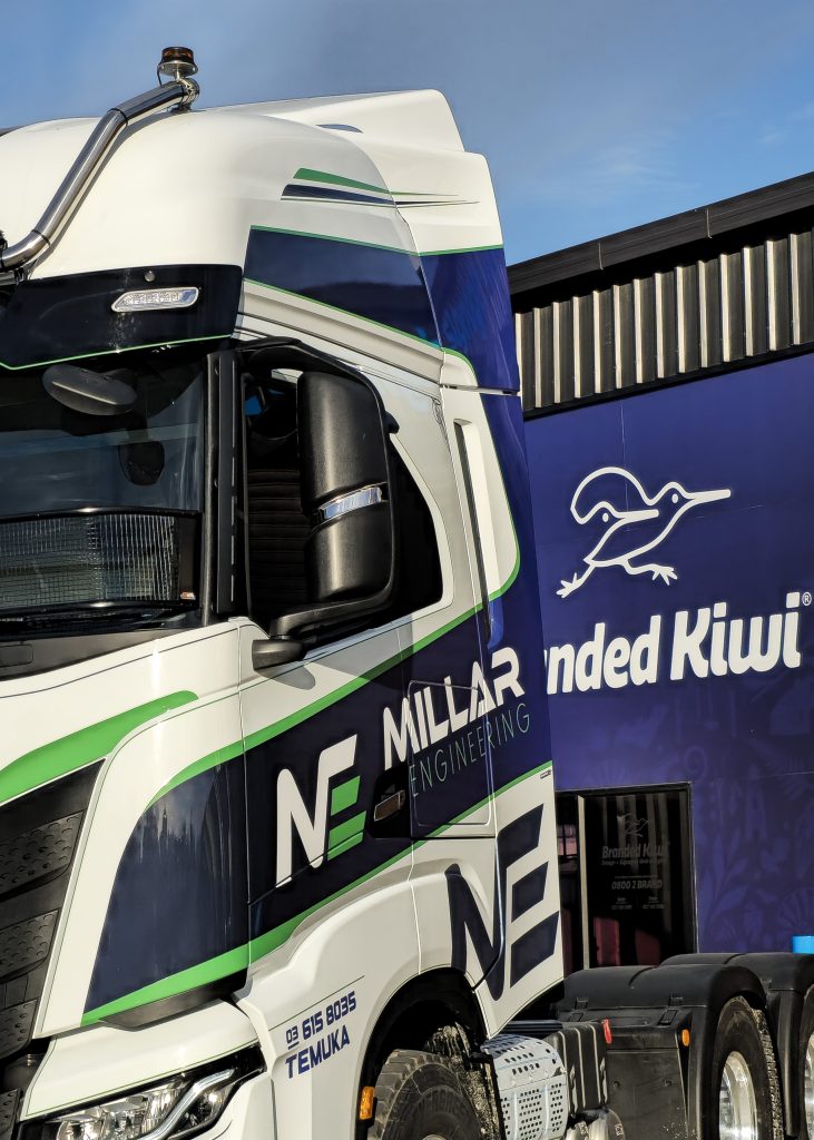 Millers Engineering Truck Wrap Designed and Installed by Branded Kiwi Timaru